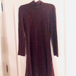 Burgundy sweater dress